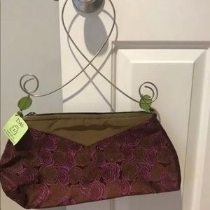 New wire handle purse silk